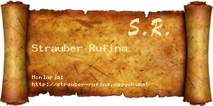 Strauber Rufina névjegykártya
